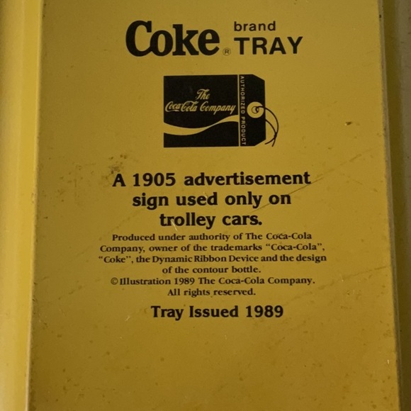 Coca-Cola vintage Green and Red mini Tray 1989 - Picture 3 of 3